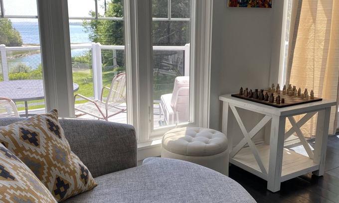 Lamoine House | Bright waterfront home, 20 minutes to Acadia. Hot tub