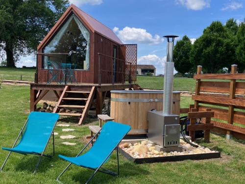 Sainte Croix de Beaumont House | Cabane luxe & spa extérieur Les Magnolias