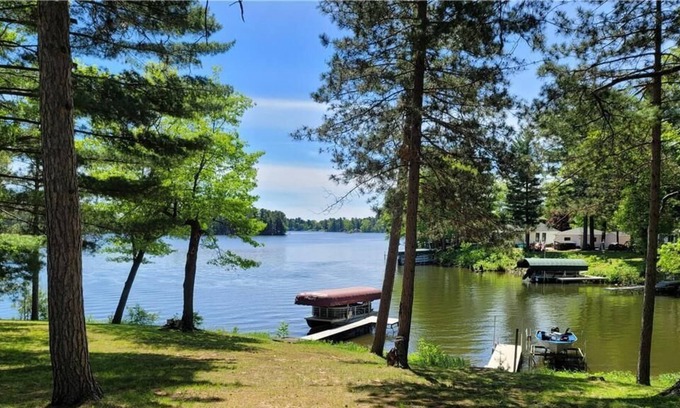 Chetek Cabin | Cabin with recreation area, entertaining space and 175 ft of beautiful frontage