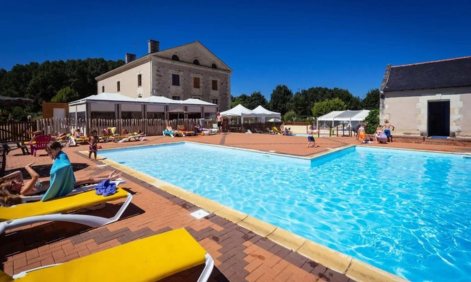 Brissac-Quince RV Rental | Camping de l'Etang* - Unusual Nature Comfort Lodge Tent 3 rooms 5 people Without sanitary facilities