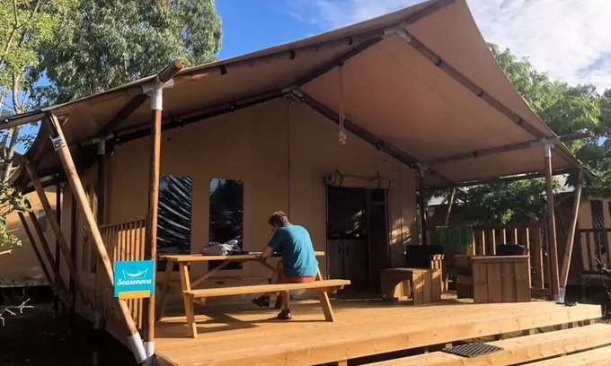 Oberbronn House | Camping Seasonova Les Vosges du Nord * - WOOD LODGE - with sanitary facilities for 4 people