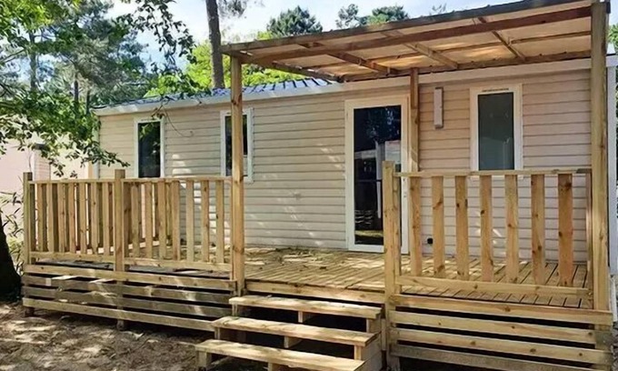 Vendays-Montalivet House | Campsite Atlantic Club Montalivet* - 4-room Comfort mobile home for 6 people, air-conditioned + TV