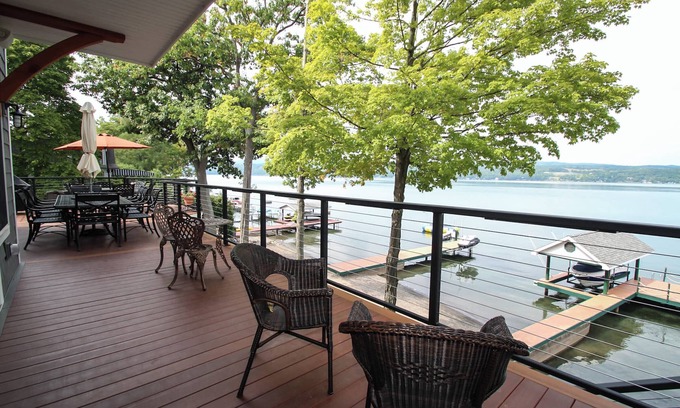 Rushville House | Canandaigua Lake | Beach | Hot Tub | Sleeps 28 | Dock