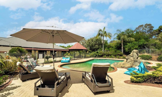 Dunsborough House | Carinya Cove - swimming pool, fireplace