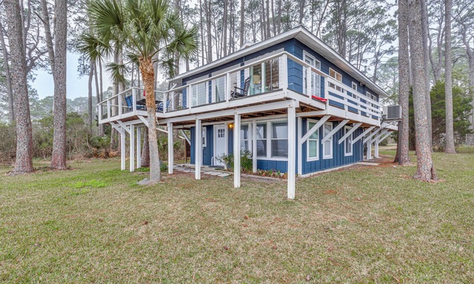 Carrabelle House | Carrabelle Retreat w/Boat Dock + Views of Gulf!