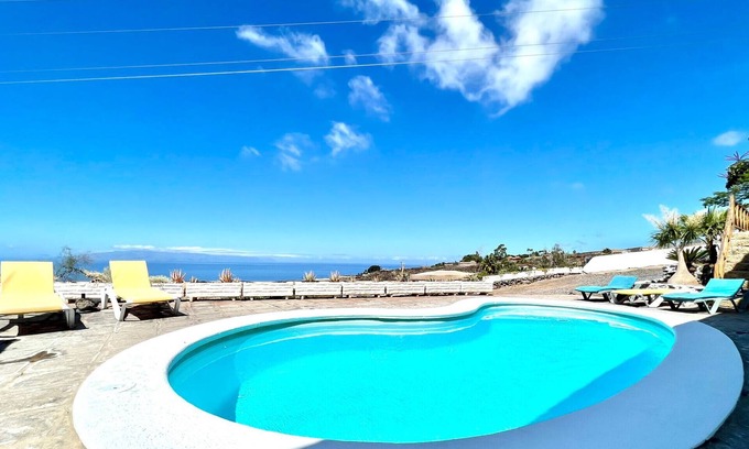 Guia de Isora Cottage | Casa con piscina compartida vista directa al Mar