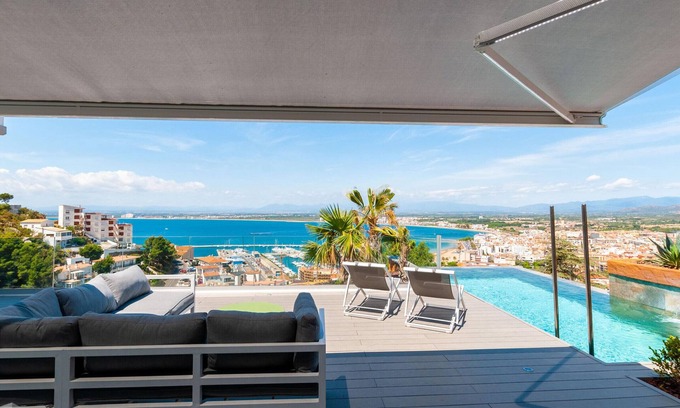 Roses Town Center House | Casa con piscina infinita y vista al mar (CAP PONENT A1)