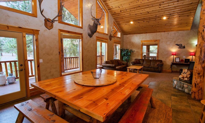 Cascade House | Cascade Multi-Family Cabin - 1 Block to Lake Cascade and Golf Course - Game room - Wood stove