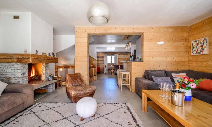 Val-d'Isere Ski Chalet | Chalet, fitness, sauna, terrace, balcony, fireplace or stove, parking, tv, ski locker, 230m²