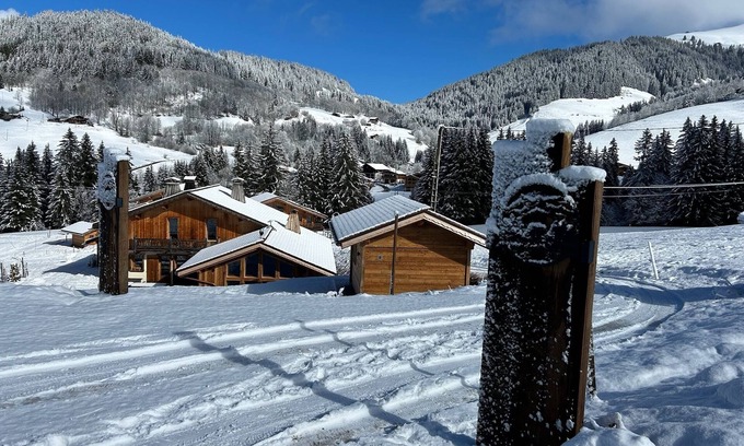 Notre-Dame-de-Bellecombe Ski Chalet | Chalet de l'Ours, at the foot of the Espace Diamant slopes, ideal for families