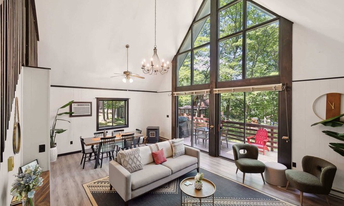 Luray Ski Chalet | Chalet w Hot Tub, Fire Pit, Grill & Deck