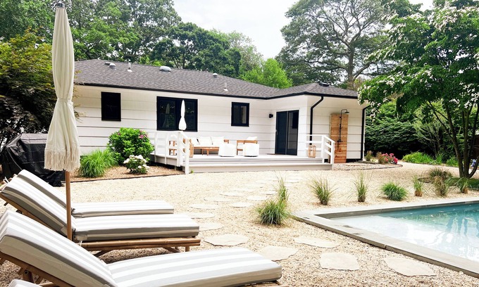 Bellport House | Charming 3-bedroom house with heated pool in Bellport village.