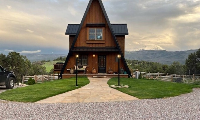 Carbondale House | Charming A Frame home: PANORAMIC MOUNTAIN VIEWS nestled on 4 acres outside Aspen