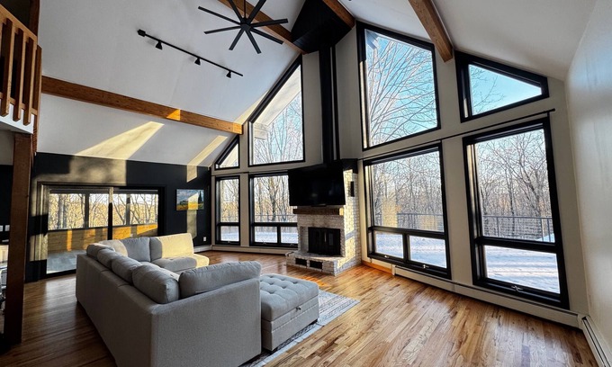 Carmel House | Charming A-Frame Retreat with Fireplace & Scenic Woodlands