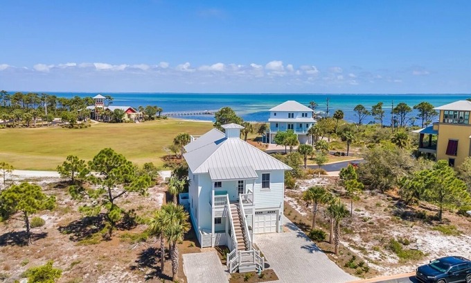 Cape San Blas House | Charming bayside home in a gated community with beach gear, pools, and a hot tub—your perfect coastal getaway!