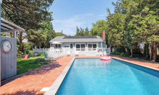 Clearwater Beach House | Charming East Hampton Home, Private Heated Pool, Perfect for Families