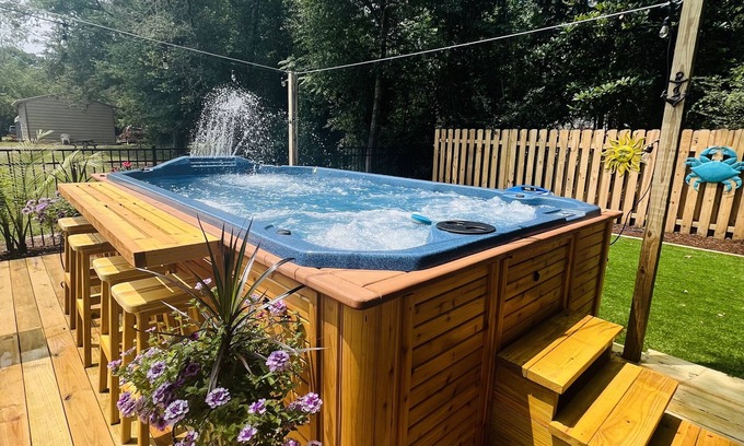 Southport House | Charming home in Southport Center with large heated swim spa.