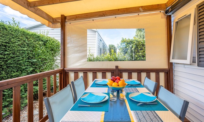 Saint-Denis-d'Oleron RV Rental | Charming Mobile Home in Saint-Denis-d'Oléron – 4 People, Shared Pool, Terrace, Close to Beaches