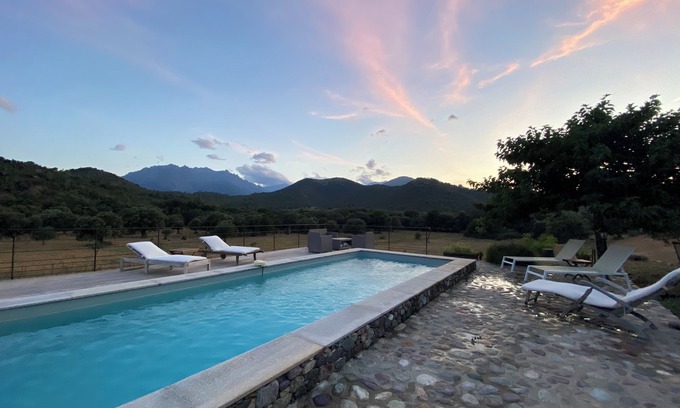 Castifao House | Charming stone house with heated swimming pool on the outskirts of the Balagne