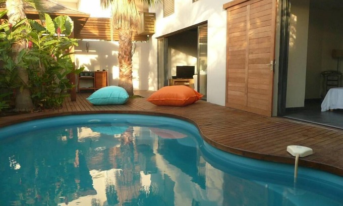 La Saline Les Bains House | Charming villa with swimming pool at 50 m from the lagoon beach, La Saline les Bains
