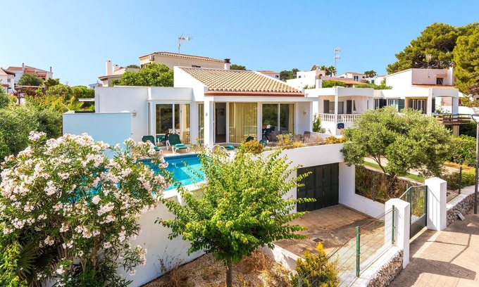 Puerto Luz Villa | Charming "Villa Elena - Port Addaia" with Sea View, Pool, Wi-Fi, Terrace & Garden; Parking Available
