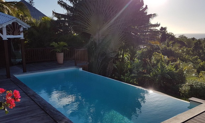 Cafeiere Villa | Charming villa with pool and sea view in lush greenery