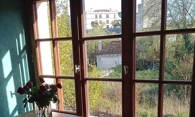 Bourdeilles House | Chateau view is 4 minute walk to the village centre, chateau and river views.