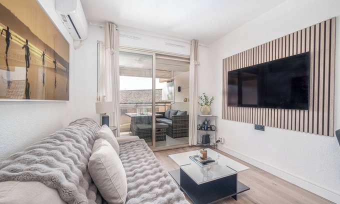 Cannes Old Town Apartment | Chic 1 Bedroom Apartment Minutes from Croissette, Terrace & AC