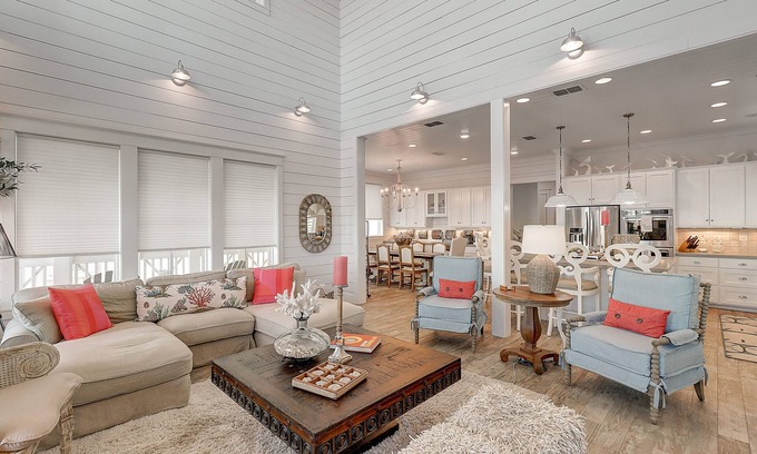 Cinnamon Shore House | Cinnamon Shore Home w/Shabby-Chic Style, All King Beds & Nearby Dune Pool