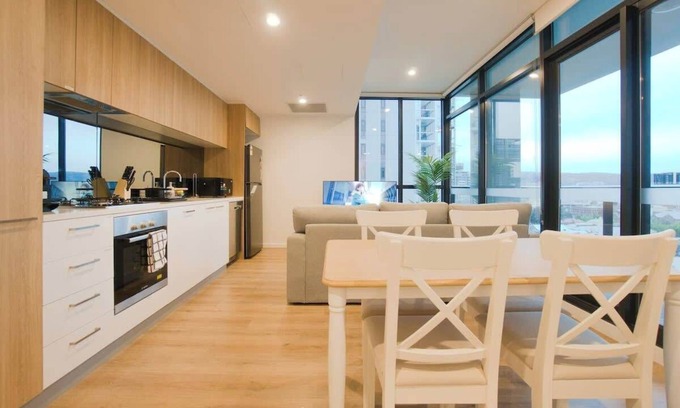 Adelaide Central Business District Apartment | City Serenity: 2BR Apt with Pool, Gym, Steam&Sauna