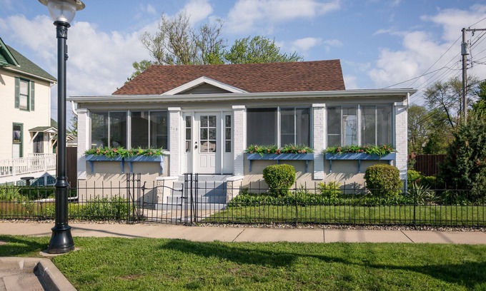 Michigan City Cottage | Classic Roomy Cottage. Best walk-to-everything location.