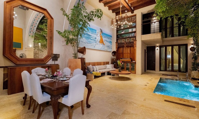 Cartagena Walled City House | Colonial Luxury Villa in Getsemaní w/Private Pool, Jacuzzi & Rooftop Views