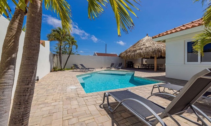 Palm Beach Villa | Colonial Modern Villa Sleep 14-Pool, Palapa, Court