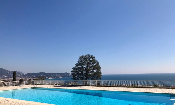Fabron Apartment | ✨ Comfort & sun in Nice 🌞 | Terrace sea view, pools & tennis