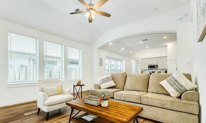 Houston House | Comfortable home in quiet area with enclosed yard, WiFi, central AC, & W/D