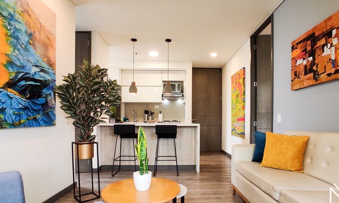 El Poblado Apartment | Comfortable, Sparkling Clean Exclusive Suite.- Poblado Area-1AC