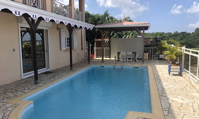 Trois-Ilets Villa | COMFORTABLE T3, 180° SEA VIEW, PRIVATE POOL, QUIET, WIFI