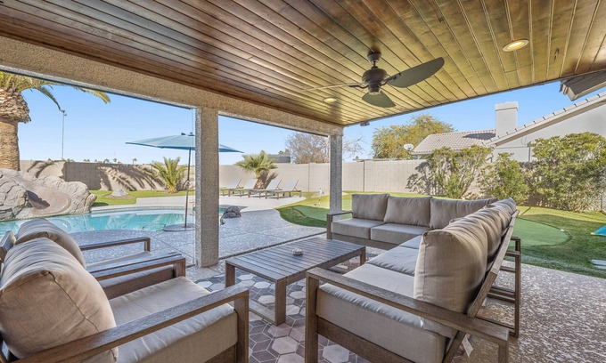 La Paz At Desert Springs House | Contemporary oasis with an amazing pool, enclosed yard, washer/dryer, & AC