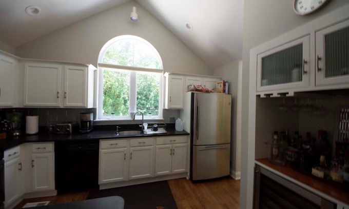 Wainscott Woods House | Contemporary Saltbox Hamptone Home 3 bedrooms, New 20x40 Heated Saltwater Pool