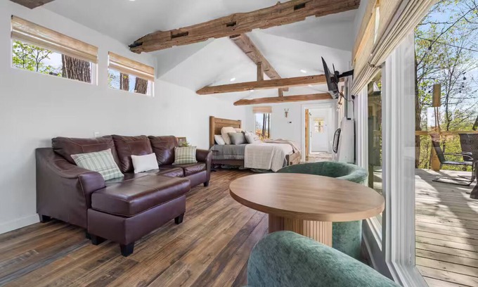 Johnson City Cabin | Cool cabin with AC in Johnson City-The Trapper Shack