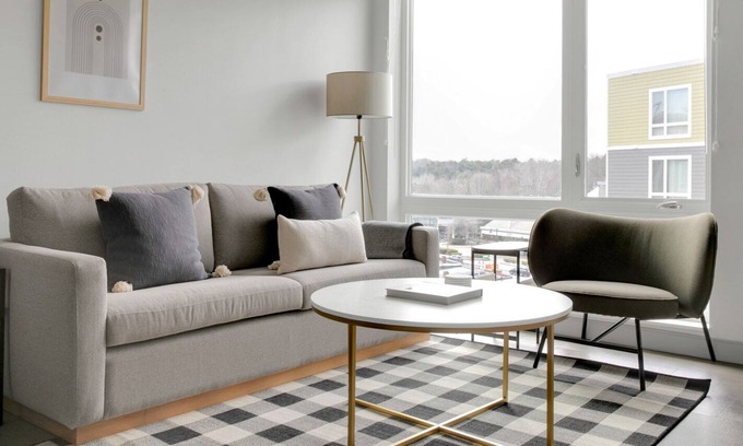 Forest Hills - Woodbourne Apartment | Cool Jamaica Plain 1BR w/ Gym & W/D, near Orange Line, by Blueground