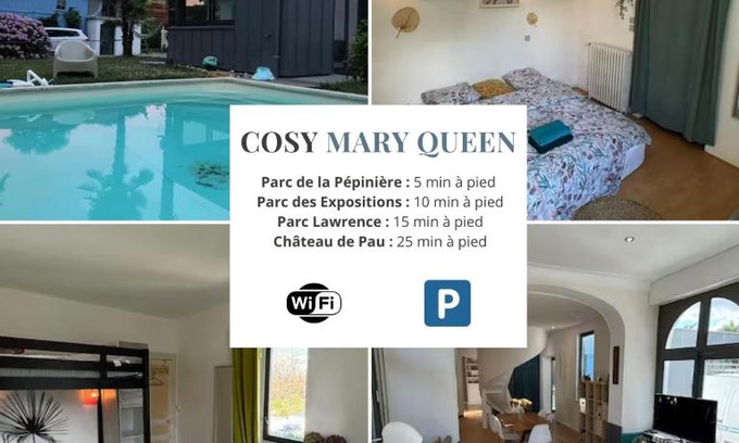Pau-Sud Apartment | Cosy Mary Queen - T4 - Maison avec piscine