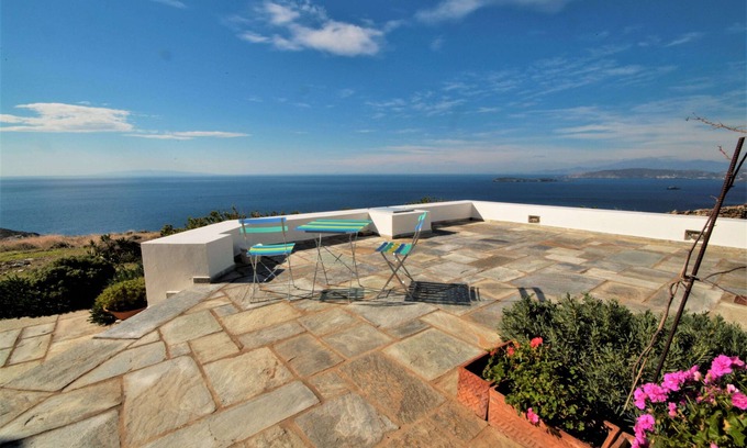 Batsi Villa | Coucou Vaya Andros - Stunning Sea & Sunset view