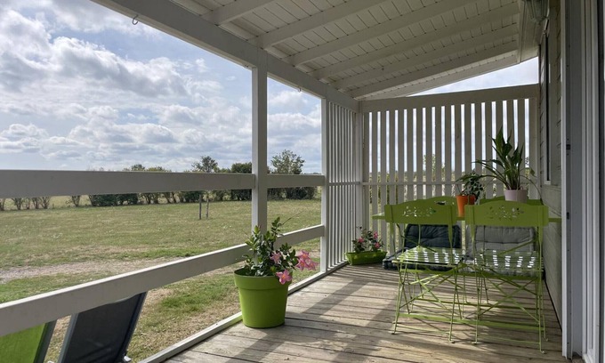 Pierrefitte-sur-Loire Cottage | Cozy Chalets Overlooking Lake: Terrace, Fishing, Swim Area, and Pet-Friendly