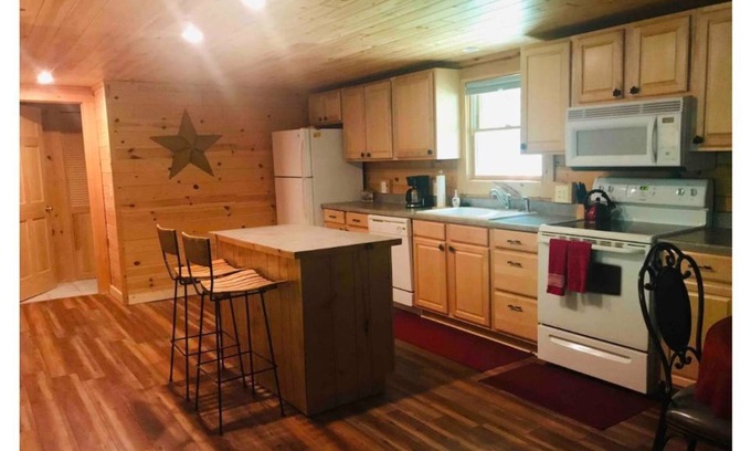 Bellaire Cabin | Cozy Log Cabin in a Quiet Beautiful Wooded Setting