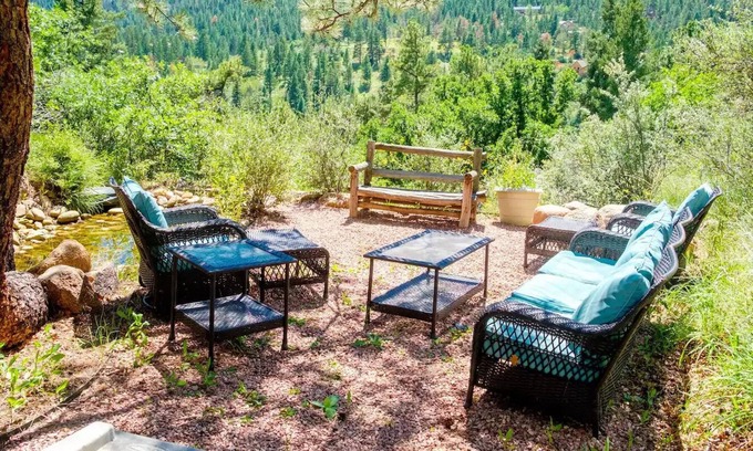 Green Mountain Falls House | Cozy Mountain Home + Private Waterfall!