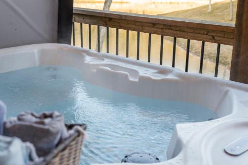 Hollister House | Cozy New Cabin w Free Local Attraction Tickets-Private Hot Tub- Community Indoor Pool