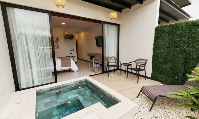 Arenal Hot Springs Apartment | Cozy private studio with jacuzzi, kitchen, best location, volcano view