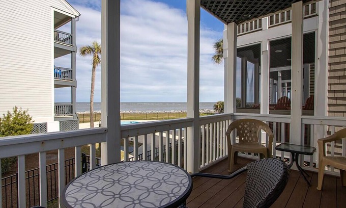 Saint Helena Island Cottage | Cozy Two-Story Home w/ Private Pool Area & Ocean Views - Near Golf & Dining
