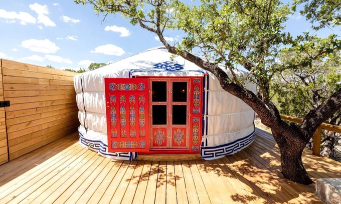 Dripping Springs Cabin | Cozy Yurt with Hot Tub Surrounded by Nature in Dripping Springs, Texas
